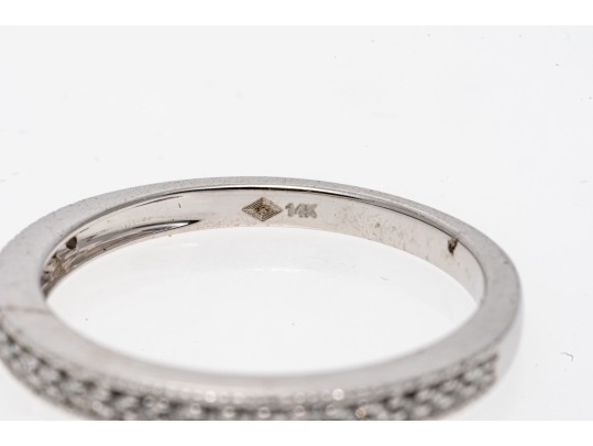 Platinum Prong Set Diamond Eternity Band App. 0.58 TCW, Size 6.25