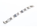 Georg Jensen Sterling Silver And Moonstone Set Bracelet, Pattern #3, Circa 1927