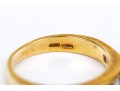 14k Yellow Gold Cz Set Channel Band Ring, Size 7.25