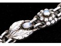 Georg Jensen Sterling Silver And Moonstone Set Bracelet, Pattern #3, Circa 1927