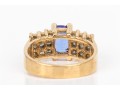 Levian 14k Yellow Gold Tanzanite And Diamond Cluster Ring, App. 0.54 TCW In Diamonds, Size 7.75