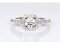14k White Gold Diamond Ring, App. 1.10 TCW, Size 6.25+ Center Stone EGL Certed