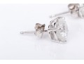 14k White Gold Round Brilliiant Cut Diamond Stud Earrings, App. 2.58 TCW, See Note