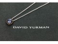 David Yurman Sterling Silver Checkerboard Cushion Necklace With Chain