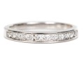 18k Gold Pretty Channel Set Round Faceted Diamond Band Ring, App. 0.26 TCW, Size 6.5