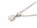14k Gold Beautiful Round And Pear Brilliant Diamond Stack Pendant, App. 1.16 TCW, With Chain