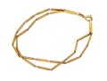 14k Yellow Gold Vintage Two Row Elongated Watch Style Link Bracelet