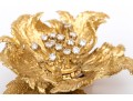 18k Yellow Gold Vintage Diamond Set Floral 