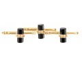 Tiffany & Co. 14k Yellow Gold Vintage Black Onyx Bar Style Three Piece Stud Set