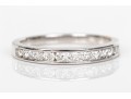 18k Gold Pretty Channel Set Round Faceted Diamond Band Ring, App. 0.26 TCW, Size 6.5