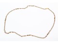 22k Yellow Gold Beautiful Endless Strand Enamel, Cultured Pearl And Amber Bead Necklace