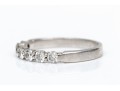 Platinum Round Diamond Band Ring, App. 0.42 TCW, Size 6