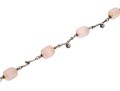 Tiffany & Co. Sterling Silver Twisted Link And Rose Quartz Station Bracelet