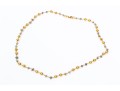 14k Yellow Gold Handsome Rough Diamond And Gold Beaded Necklace