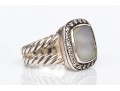 David Yurman Sterling Silver Mother-of-pearl And Diamond 