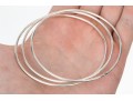 Tiffany & Co. Elsa Peretti Sterling Silver Simple Set Of Three Narrow Slip On Bangle Bracelets
