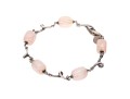 Tiffany & Co. Sterling Silver Twisted Link And Rose Quartz Station Bracelet