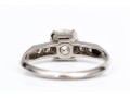 Platinum Vintage Round Diamond Ring, App. 0.98 TCW, Size 5.5