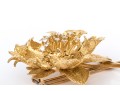 18k Yellow Gold Vintage Diamond Set Floral 
