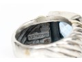 David Yurman Sterling Silver And 14k Checkerboard Blue Topaz Cable Ring, Size 4.5