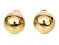 18k Yellow Gold Classic Rounded Dome Earrings