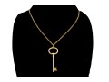Tiffany & Co. 18k Yellow Gold Stunning Cable Chain And Chunky Oval Key Motif Pendant