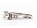 Platinum Vintage Round Diamond Ring, App. 0.98 TCW, Size 5.5