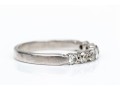 Platinum Round Diamond Band Ring, App. 0.42 TCW, Size 6