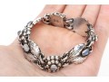 Georg Jensen Sterling Silver And Moonstone Set Bracelet, Pattern #3, Circa 1927