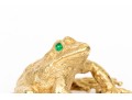 Andre Harvey And Donald Pywell 18k Magnificent Emerald Set Sitting Frog Brooch