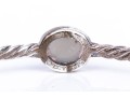 David Yurman Sterling Silver Four Station Color Classics Chalcedony Slip On Bangle Bracelet