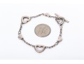 Tiffany & Co. Sterling Silver Heart Station Toggle Bracelet (see Sizing Note)