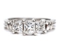 Platinum Princess Cut Diamond Ring, App. 1.00 TCW, Size 4.5