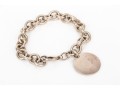 Tiffany & Co. Sterling Silver Classic Chunky Link Bracelet With Disc Charm