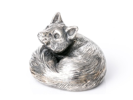 Buccellati Sterling Silver Miniature Precious Curled Fox