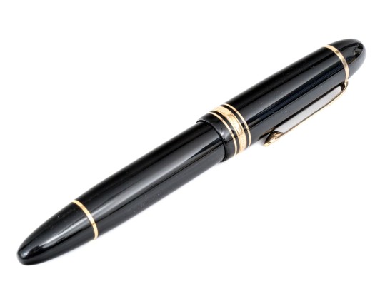 Mont Blanc Meisterstruck 149 Black Fountain Style Writing Instrument, 14k Two Tone Nib, With Box
