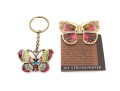 Jay Strongwater Butterfly Motif Key Chain And Bookmark
