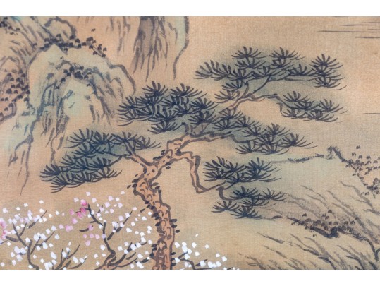 Pair Of Chinese Paintings On Silk