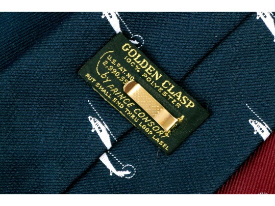 Collection Of Six Vintage Mens Ties, With Helicopter Motif