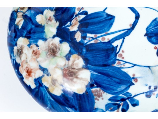 Chinese Underglazes Blue And Painted Porcelain Vase, With COA