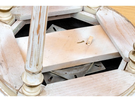 Louis XVI Style Bench With White Cushion