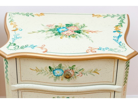 Pair Of Charming Louis XV Style Painted End Tables