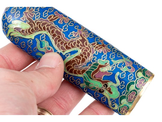 Chinese Cloisonne Retractable Taijijian