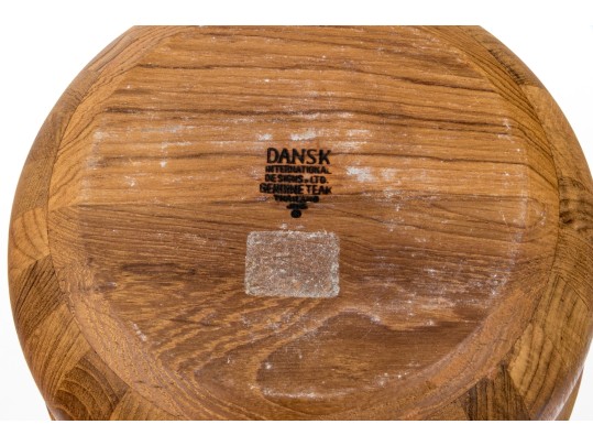 Dansk Teak Salad Serving Bowl With Two Salad Servers - Like New