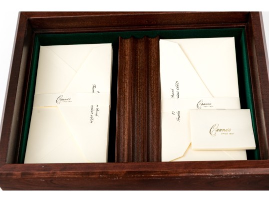 Two Quality Crane’s Stationary Boxes With Lined Interiors