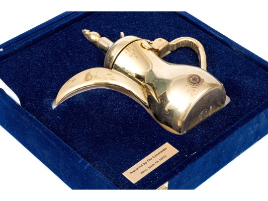 Stainless Steel Lidded Ewer Presented By The Commander Royal Saudi Air Force