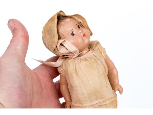 Group Of Six Antique Hand-painted Baby Dolls