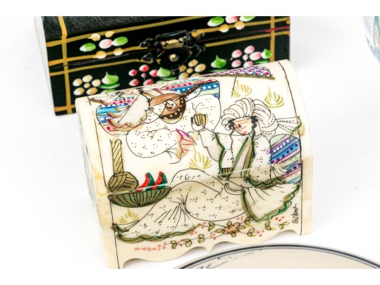 Group Of 11 Trinket Boxes, Tiffany, Limoges, And More