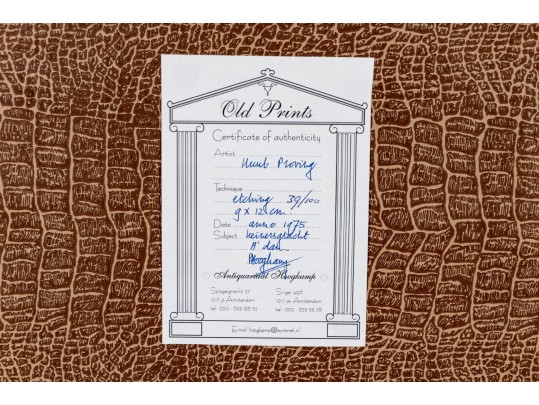 Huub Provily (Dutch, B. 1955) Signed Ltd. Ed. Etching Of Amsterdam, 1975