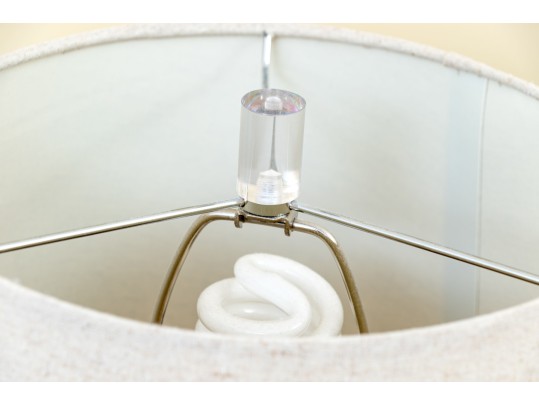 Pair Of Glass Bottle Table Lamps Filled With Wine Corks